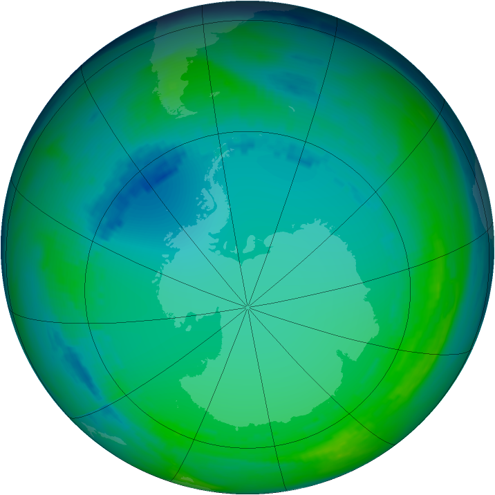 Ozone Map 1992-07-19